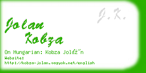 jolan kobza business card